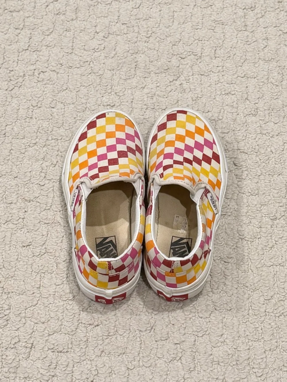 Kids Vans Checked Slip Ons Size 1